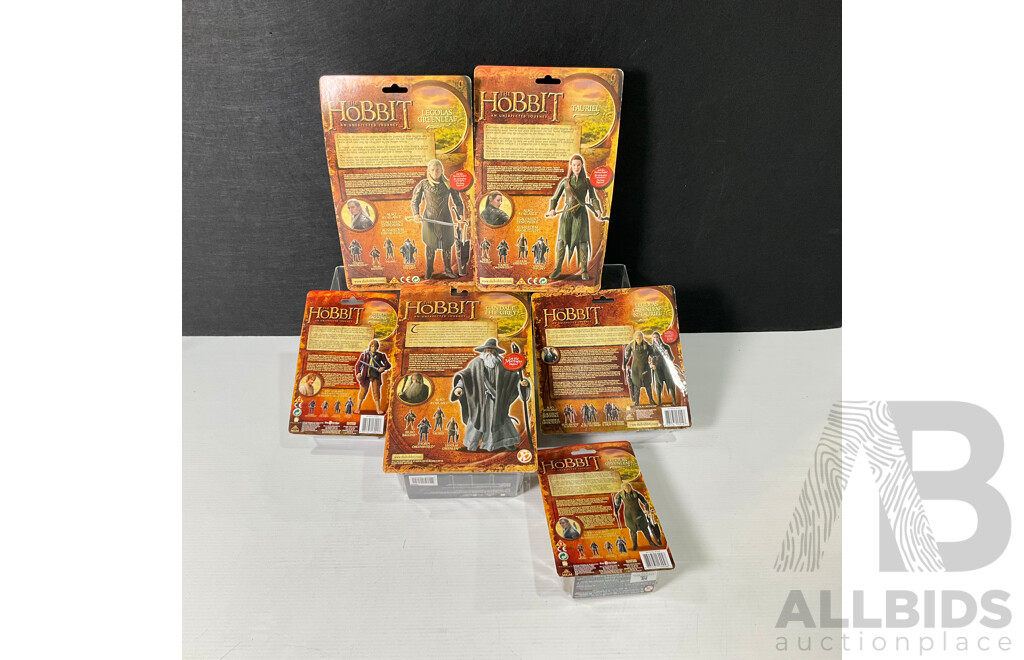 Collection of Six Hobbit Figures in Original Packaging