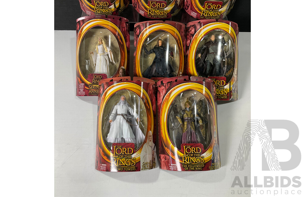 Collection of Ten Lord of the Rings Figures in Original Packaging