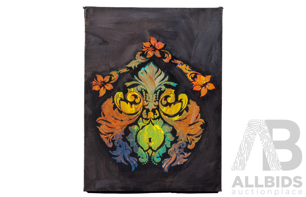 Martha Catalina Flores (20th Century, Mexican), Fleur De Lis Bouquet, Pair of Lovely Original Oil on Canvas, 30 x 23 cm (2)