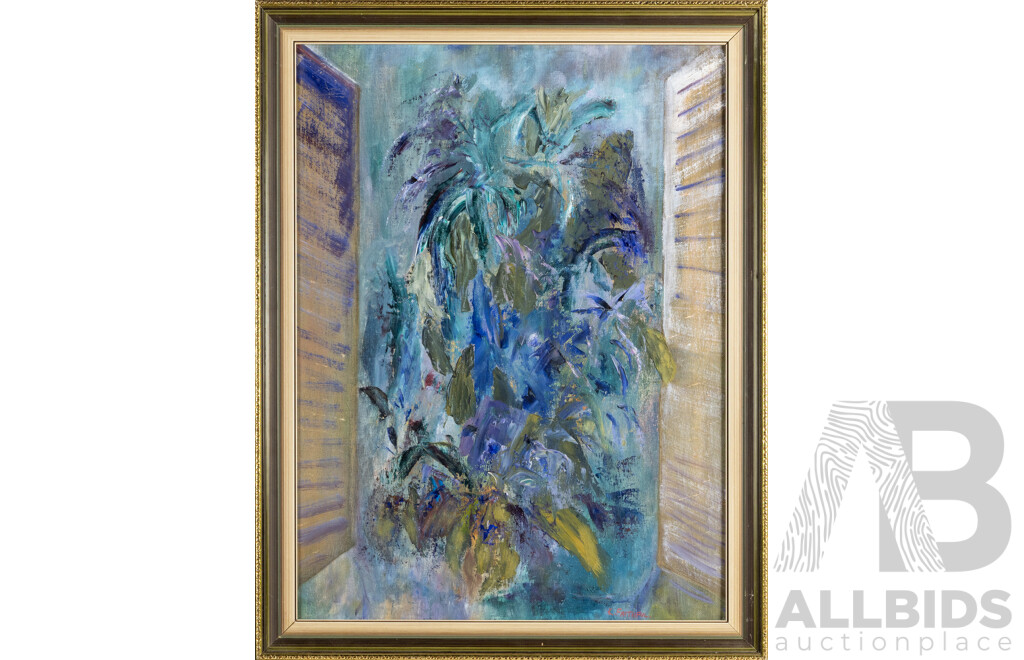 Kay Faithful (20th Century, British-Born Australian, 1930-1999), Spring Experience (1982), Wonderful Original Acrylic on Canvas, 54W x 69H cm (image)