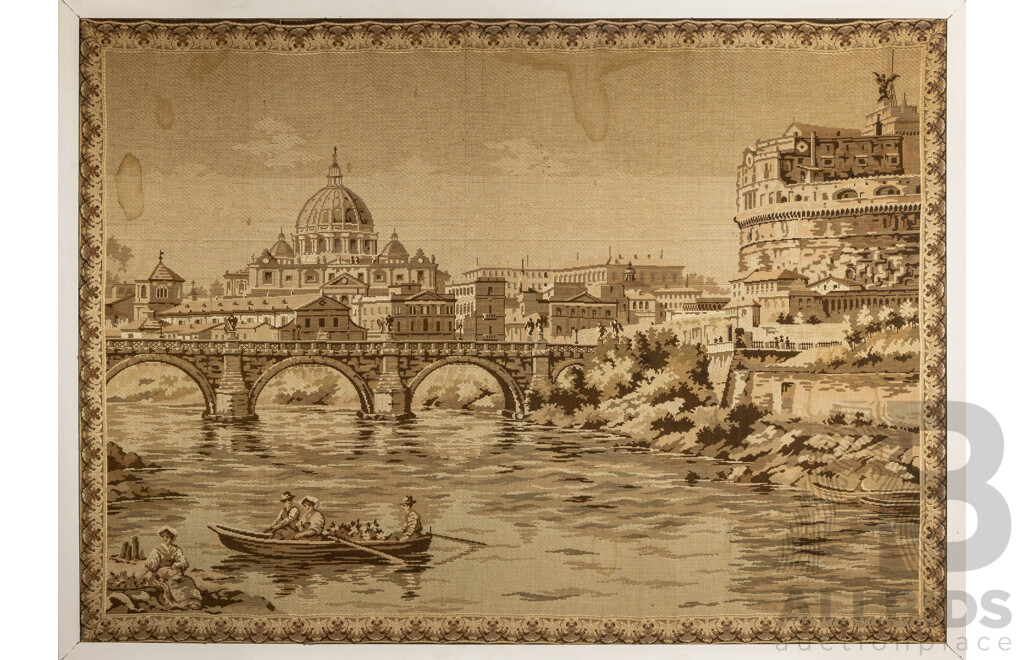 Artist Unknown, (Early 20th Century), Venice Grand Canal II, Vintage Tapestry Framed, 130 x 177 cm (frame)