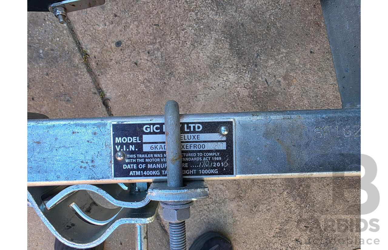 10/2016 GIC Black Series Extreme Commando Camping Trailer w/ 2x Annex and Boat Rack