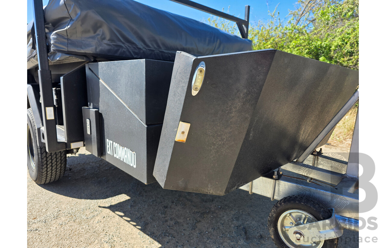 10/2016 GIC Black Series Extreme Commando Camping Trailer w/ 2x Annex and Boat Rack