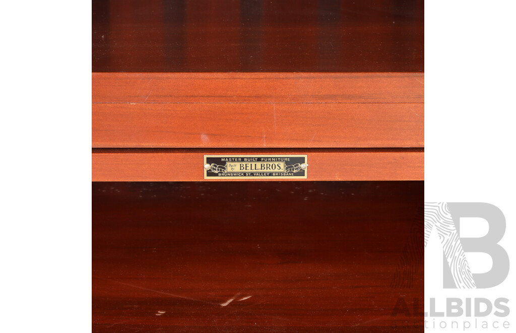 Mahogany Two Door Haberdashery Cabinet by Bell Bros Furniture