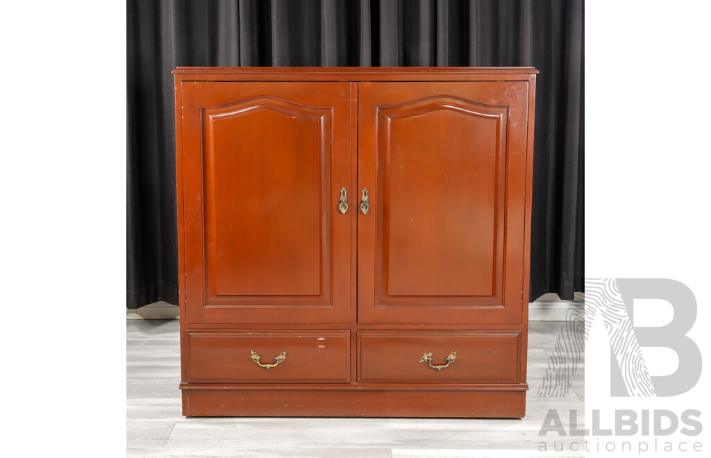 Mahogany Two Door Entertainment Cabinet by Bell Bros Furniture