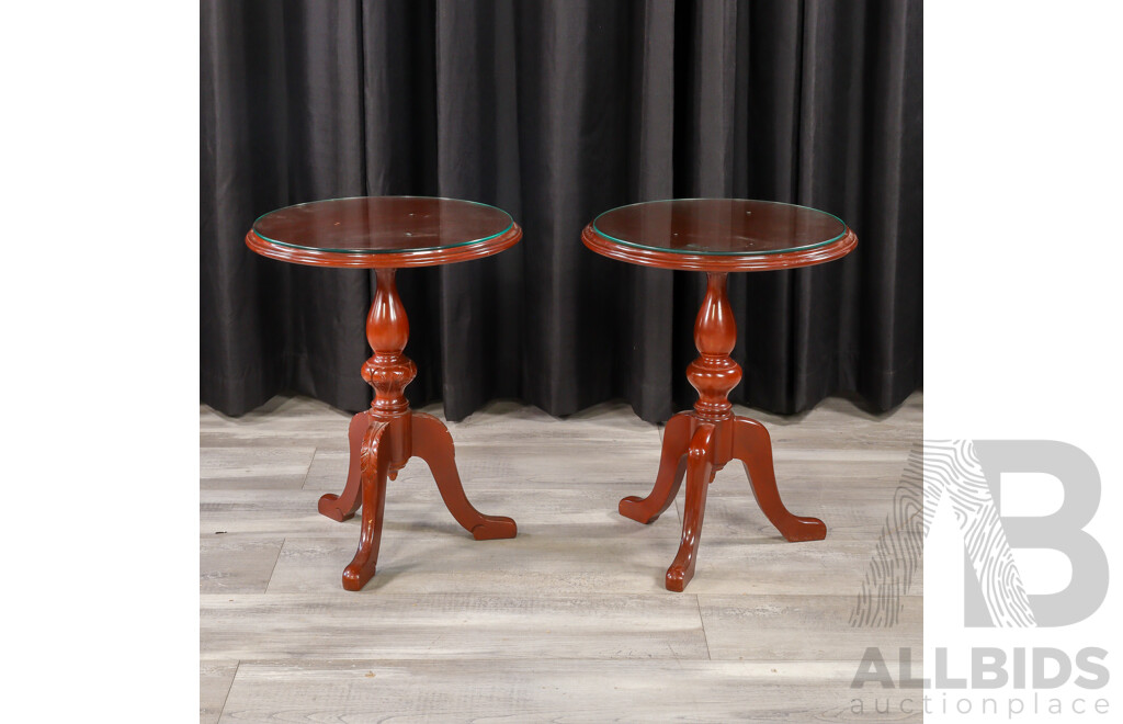 Pair of Mahogany Wine Tables by Bell Bros Furniture