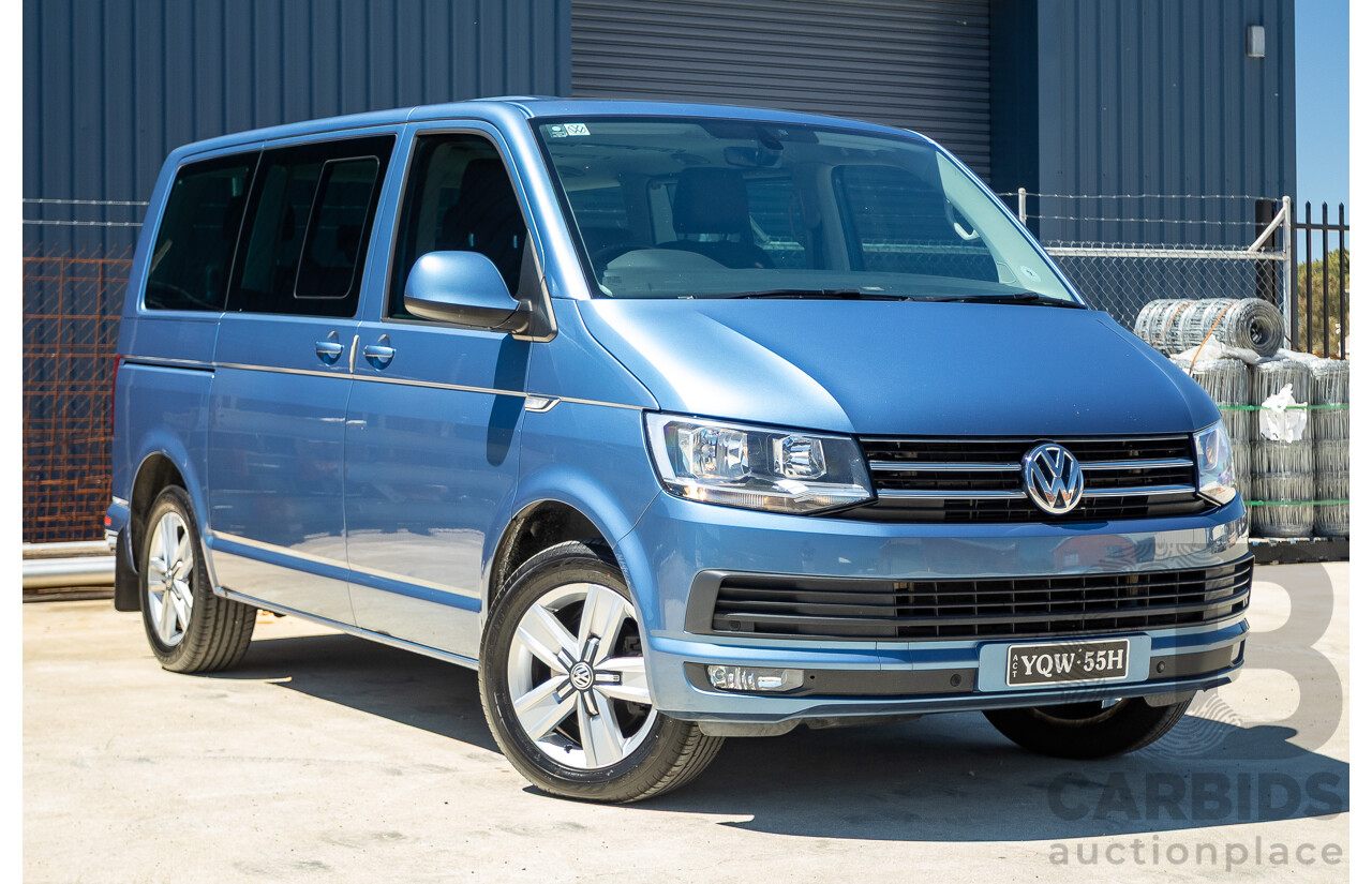 05/2017 Volkswagen Multivan Comfortline TDI340 T6 MY17.5 4D Wagon Acapulco Blue Metallic 2.0L Turbo Diesel - 7 Seats