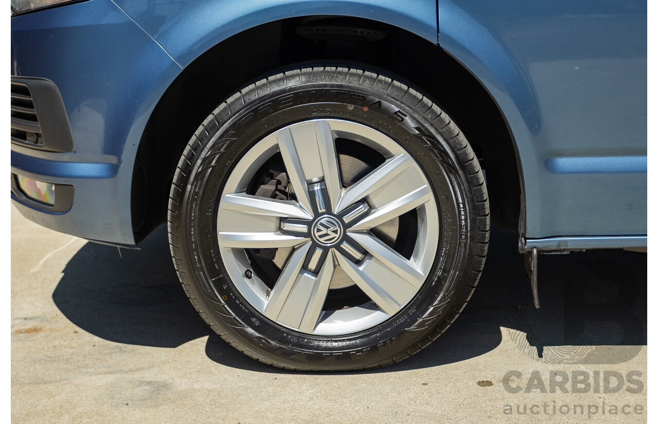 05/2017 Volkswagen Multivan Comfortline TDI340 T6 MY17.5 4D Wagon Acapulco Blue Metallic 2.0L Turbo Diesel - 7 Seats