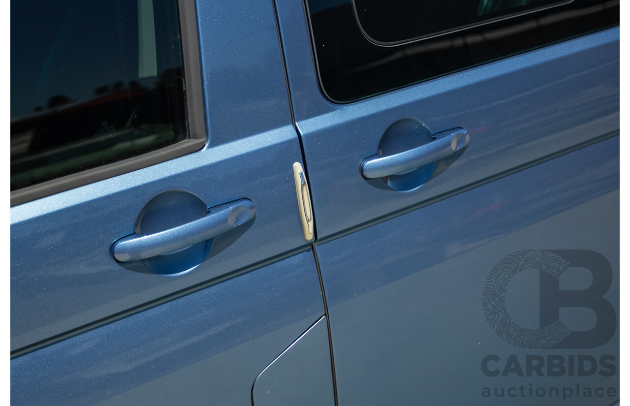 05/2017 Volkswagen Multivan Comfortline TDI340 T6 MY17.5 4D Wagon Acapulco Blue Metallic 2.0L Turbo Diesel - 7 Seats