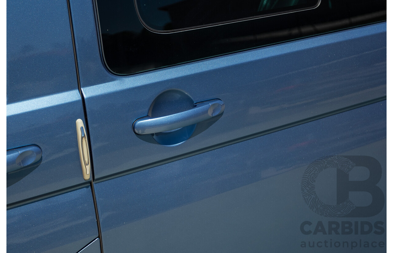 05/2017 Volkswagen Multivan Comfortline TDI340 T6 MY17.5 4D Wagon Acapulco Blue Metallic 2.0L Turbo Diesel - 7 Seats