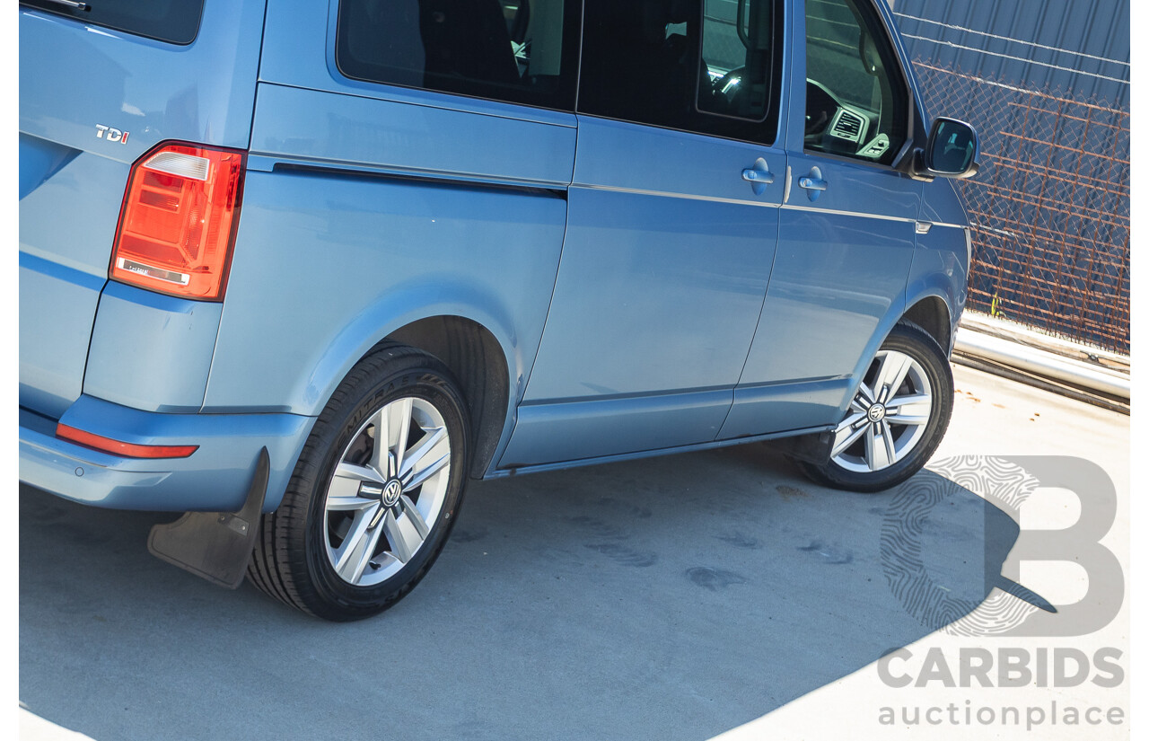 05/2017 Volkswagen Multivan Comfortline TDI340 T6 MY17.5 4D Wagon Acapulco Blue Metallic 2.0L Turbo Diesel - 7 Seats