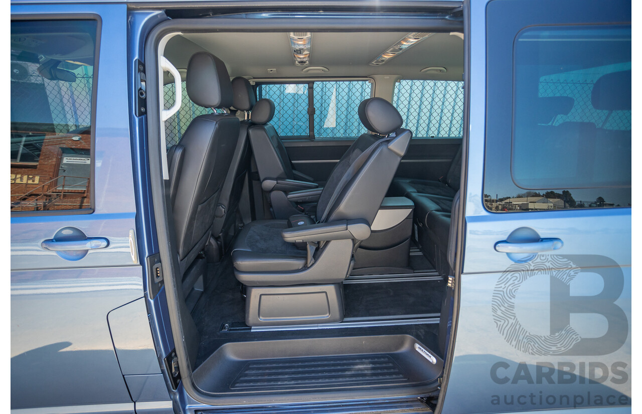 05/2017 Volkswagen Multivan Comfortline TDI340 T6 MY17.5 4D Wagon Acapulco Blue Metallic 2.0L Turbo Diesel - 7 Seats