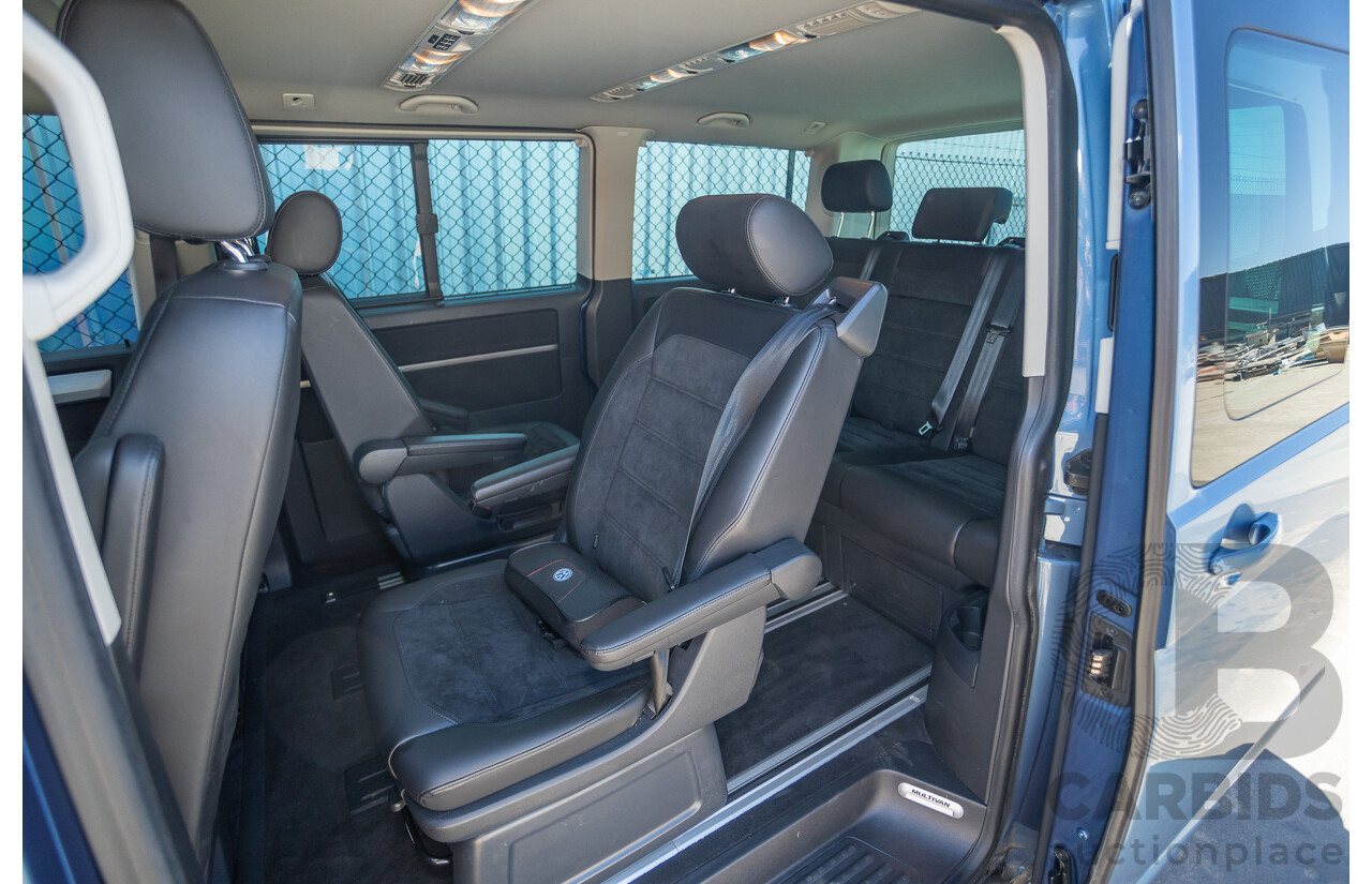 05/2017 Volkswagen Multivan Comfortline TDI340 T6 MY17.5 4D Wagon Acapulco Blue Metallic 2.0L Turbo Diesel - 7 Seats