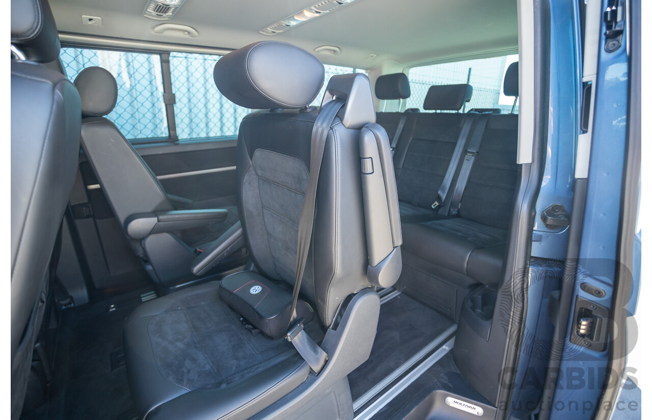 05/2017 Volkswagen Multivan Comfortline TDI340 T6 MY17.5 4D Wagon Acapulco Blue Metallic 2.0L Turbo Diesel - 7 Seats