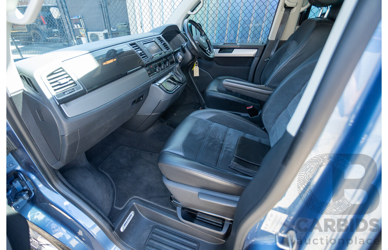 05/2017 Volkswagen Multivan Comfortline TDI340 T6 MY17.5 4D Wagon Acapulco Blue Metallic 2.0L Turbo Diesel - 7 Seats