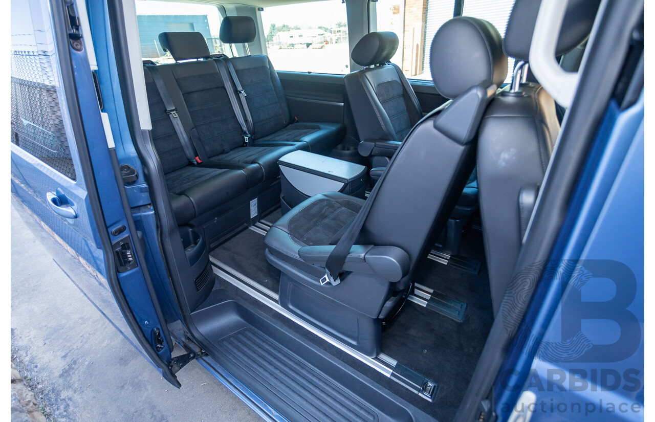 05/2017 Volkswagen Multivan Comfortline TDI340 T6 MY17.5 4D Wagon Acapulco Blue Metallic 2.0L Turbo Diesel - 7 Seats