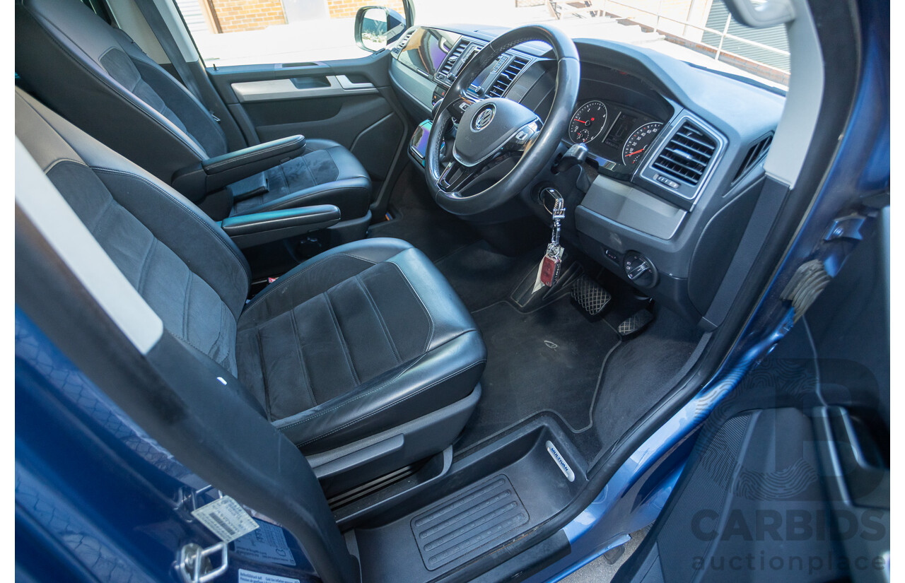05/2017 Volkswagen Multivan Comfortline TDI340 T6 MY17.5 4D Wagon Acapulco Blue Metallic 2.0L Turbo Diesel - 7 Seats