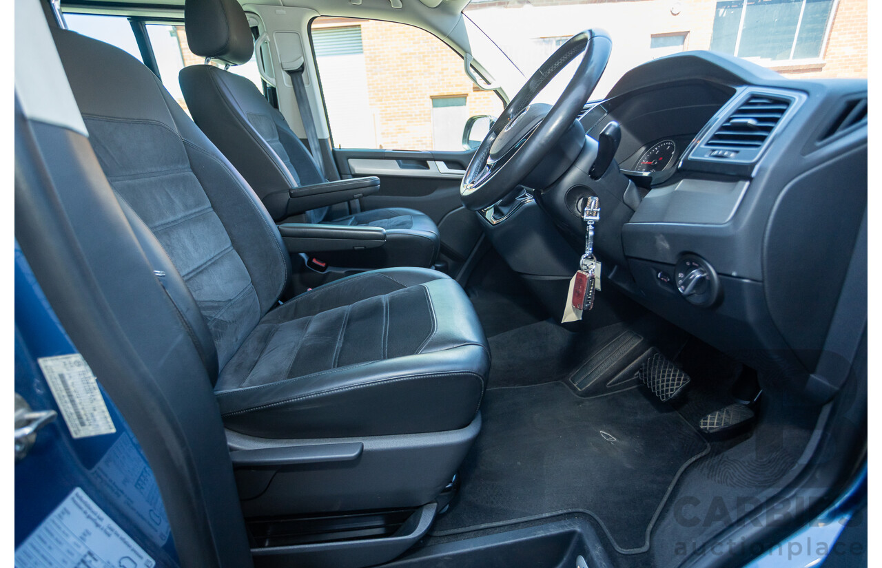 05/2017 Volkswagen Multivan Comfortline TDI340 T6 MY17.5 4D Wagon Acapulco Blue Metallic 2.0L Turbo Diesel - 7 Seats