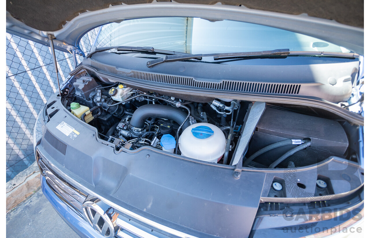 05/2017 Volkswagen Multivan Comfortline TDI340 T6 MY17.5 4D Wagon Acapulco Blue Metallic 2.0L Turbo Diesel - 7 Seats