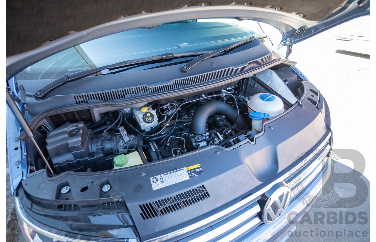 05/2017 Volkswagen Multivan Comfortline TDI340 T6 MY17.5 4D Wagon Acapulco Blue Metallic 2.0L Turbo Diesel - 7 Seats