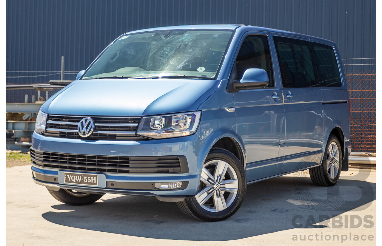05/2017 Volkswagen Multivan Comfortline TDI340 T6 MY17.5 4D Wagon Acapulco Blue Metallic 2.0L Turbo Diesel - 7 Seats