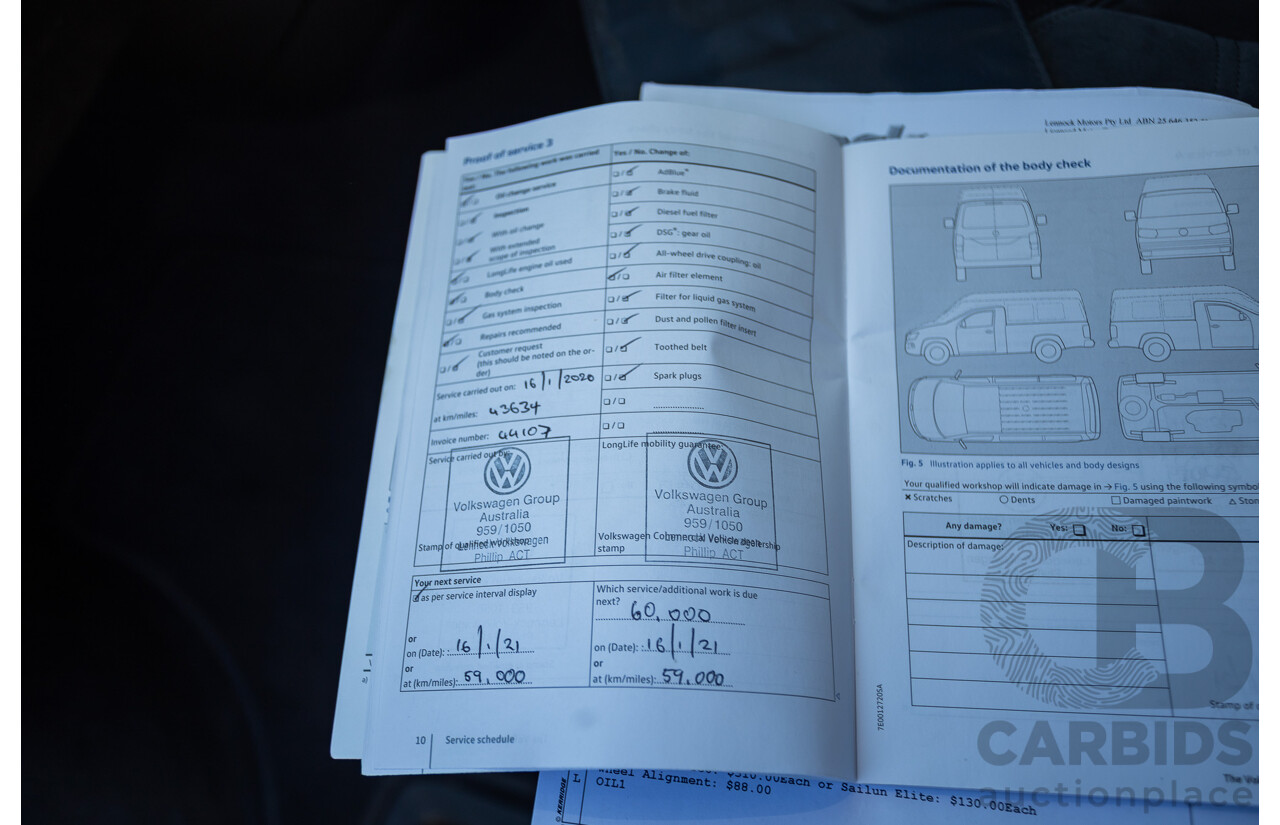 05/2017 Volkswagen Multivan Comfortline TDI340 T6 MY17.5 4D Wagon Acapulco Blue Metallic 2.0L Turbo Diesel - 7 Seats