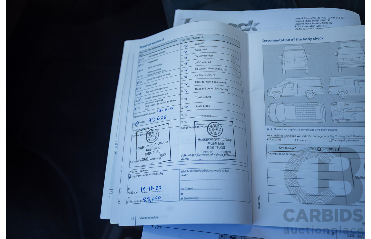 05/2017 Volkswagen Multivan Comfortline TDI340 T6 MY17.5 4D Wagon Acapulco Blue Metallic 2.0L Turbo Diesel - 7 Seats