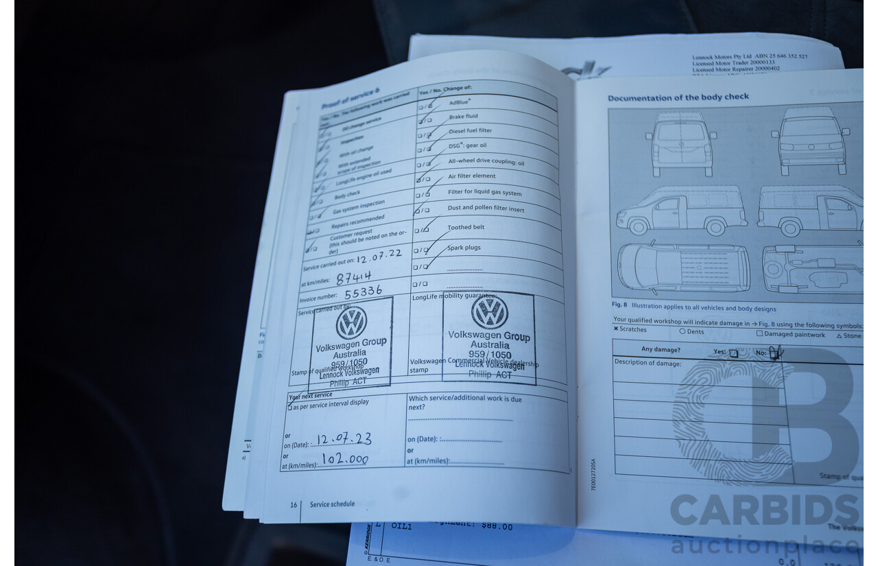 05/2017 Volkswagen Multivan Comfortline TDI340 T6 MY17.5 4D Wagon Acapulco Blue Metallic 2.0L Turbo Diesel - 7 Seats