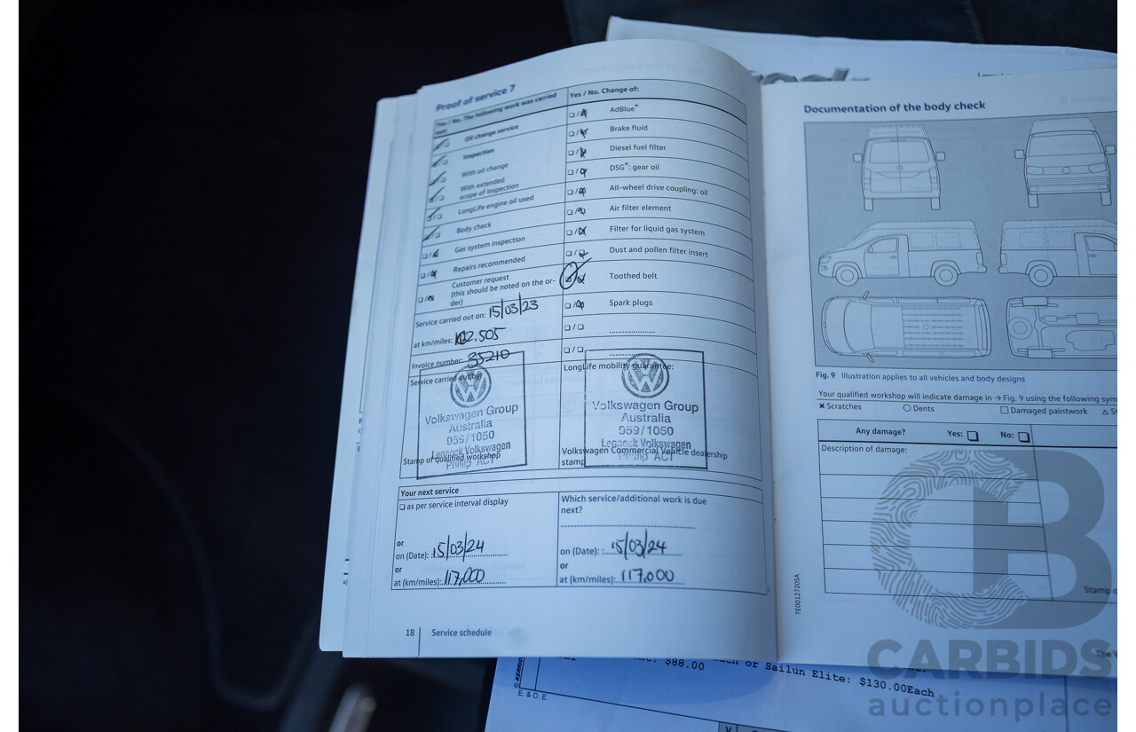 05/2017 Volkswagen Multivan Comfortline TDI340 T6 MY17.5 4D Wagon Acapulco Blue Metallic 2.0L Turbo Diesel - 7 Seats