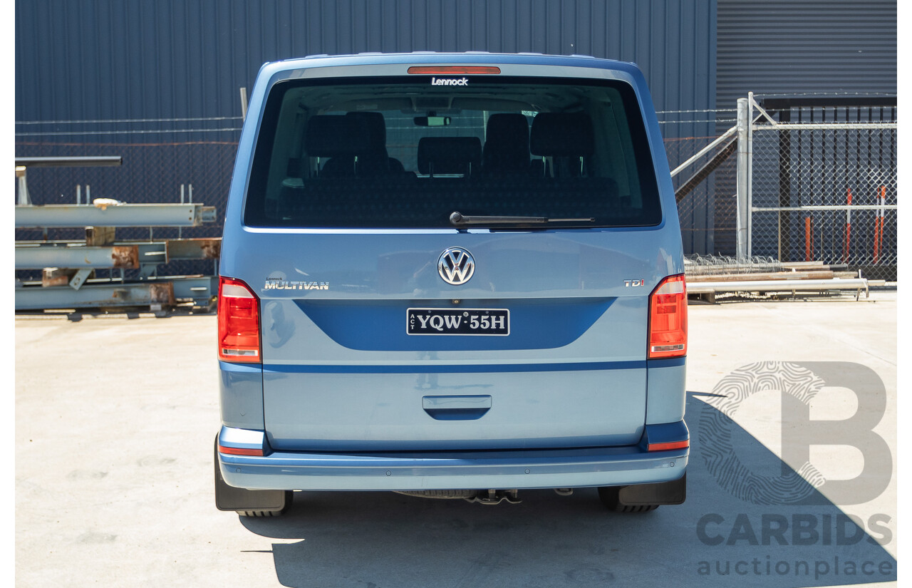 05/2017 Volkswagen Multivan Comfortline TDI340 T6 MY17.5 4D Wagon Acapulco Blue Metallic 2.0L Turbo Diesel - 7 Seats