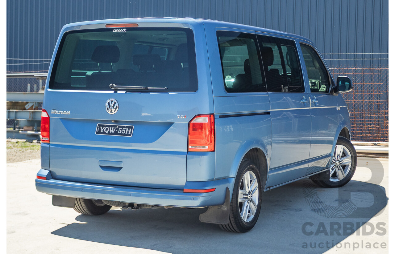 05/2017 Volkswagen Multivan Comfortline TDI340 T6 MY17.5 4D Wagon Acapulco Blue Metallic 2.0L Turbo Diesel - 7 Seats