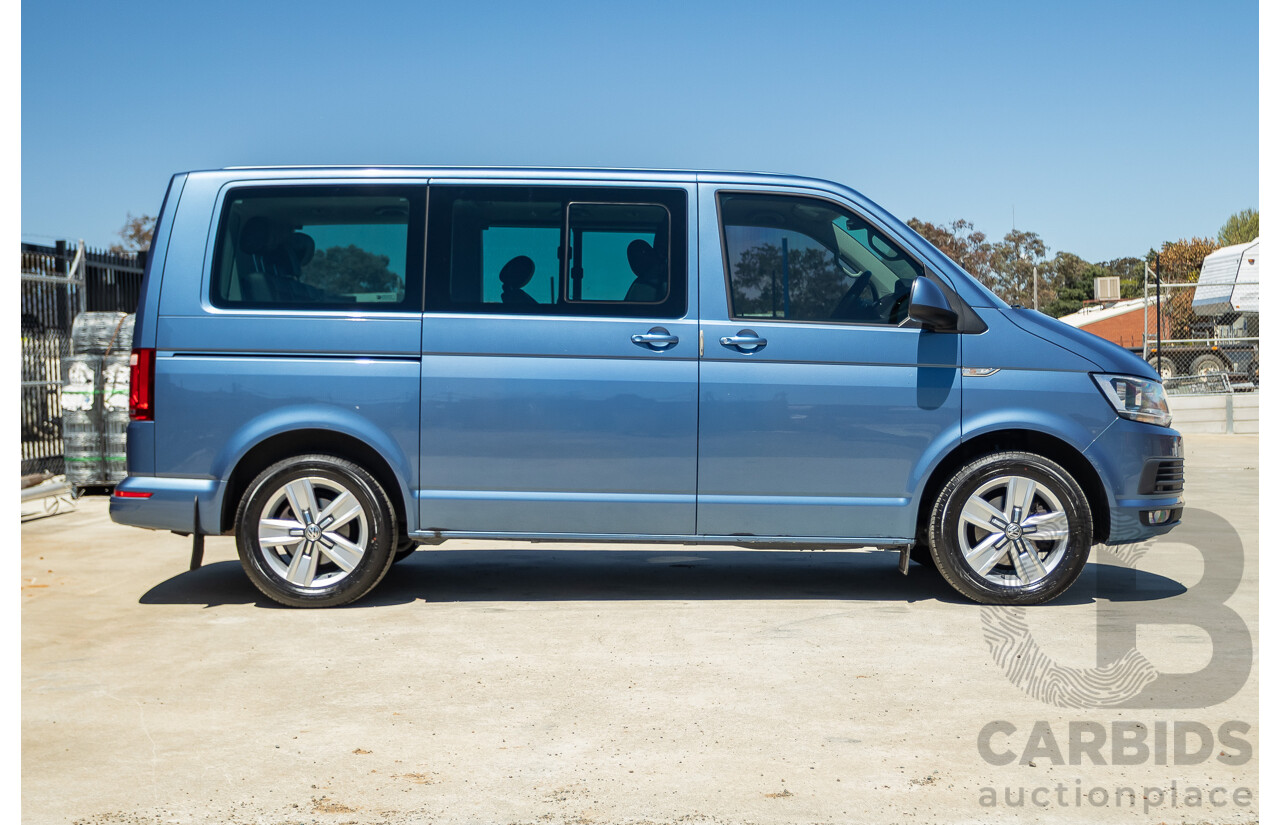 05/2017 Volkswagen Multivan Comfortline TDI340 T6 MY17.5 4D Wagon Acapulco Blue Metallic 2.0L Turbo Diesel - 7 Seats