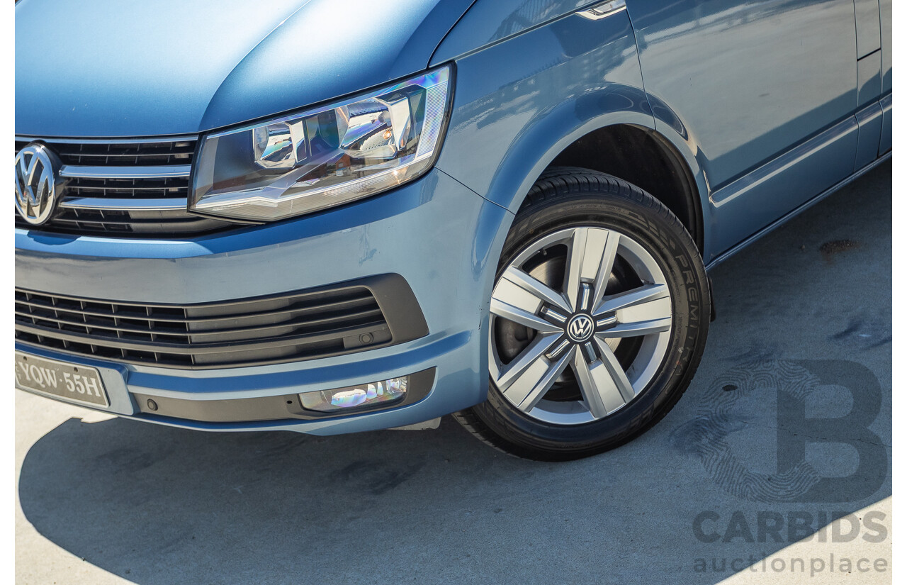 05/2017 Volkswagen Multivan Comfortline TDI340 T6 MY17.5 4D Wagon Acapulco Blue Metallic 2.0L Turbo Diesel - 7 Seats