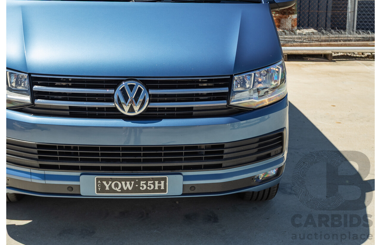 05/2017 Volkswagen Multivan Comfortline TDI340 T6 MY17.5 4D Wagon Acapulco Blue Metallic 2.0L Turbo Diesel - 7 Seats
