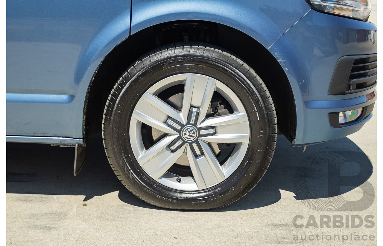 05/2017 Volkswagen Multivan Comfortline TDI340 T6 MY17.5 4D Wagon Acapulco Blue Metallic 2.0L Turbo Diesel - 7 Seats