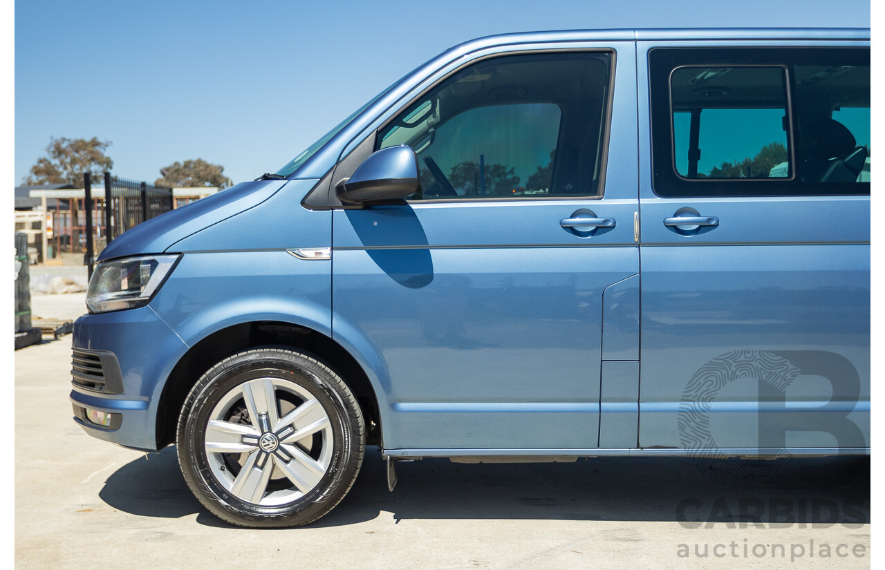 05/2017 Volkswagen Multivan Comfortline TDI340 T6 MY17.5 4D Wagon Acapulco Blue Metallic 2.0L Turbo Diesel - 7 Seats
