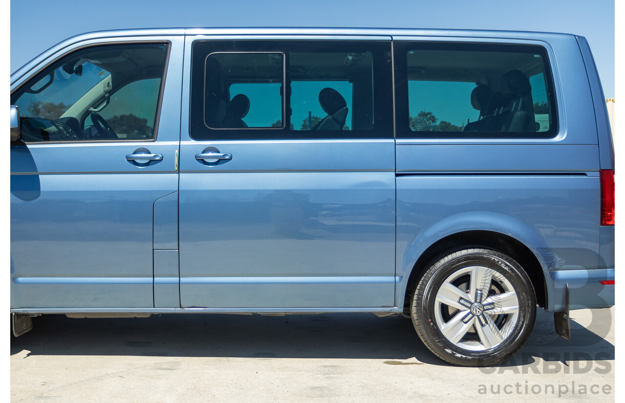 05/2017 Volkswagen Multivan Comfortline TDI340 T6 MY17.5 4D Wagon Acapulco Blue Metallic 2.0L Turbo Diesel - 7 Seats