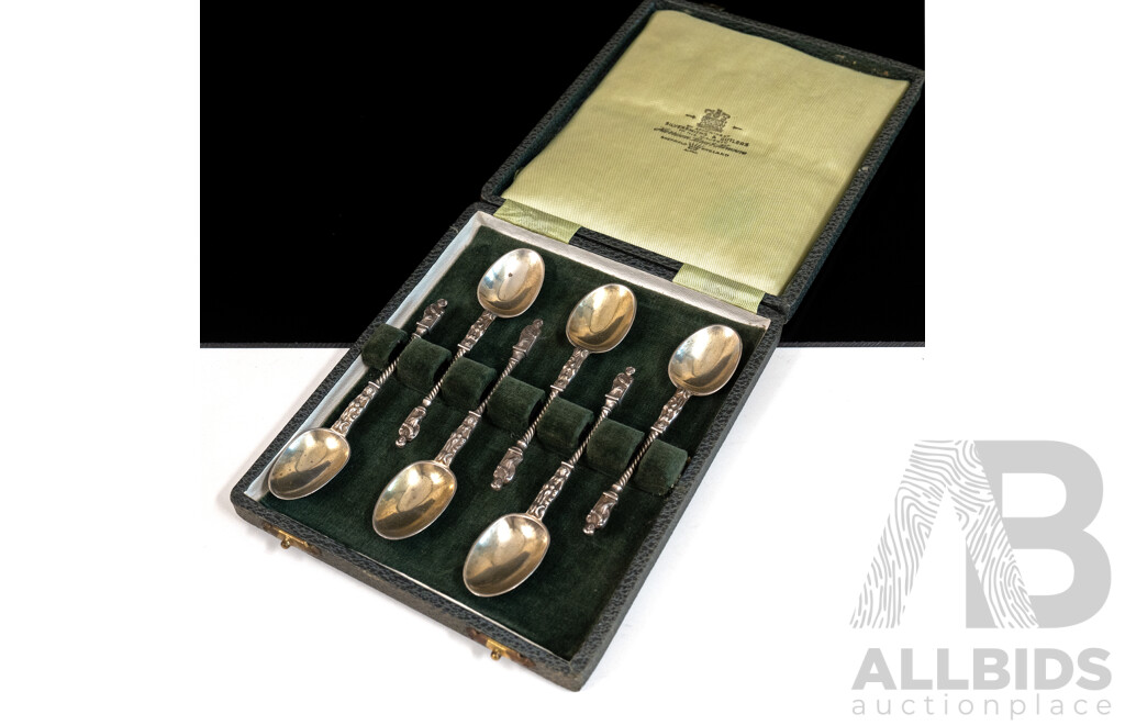 Six Sterling Silver Apostle Spoons Henry John Lias, London, 1865-66