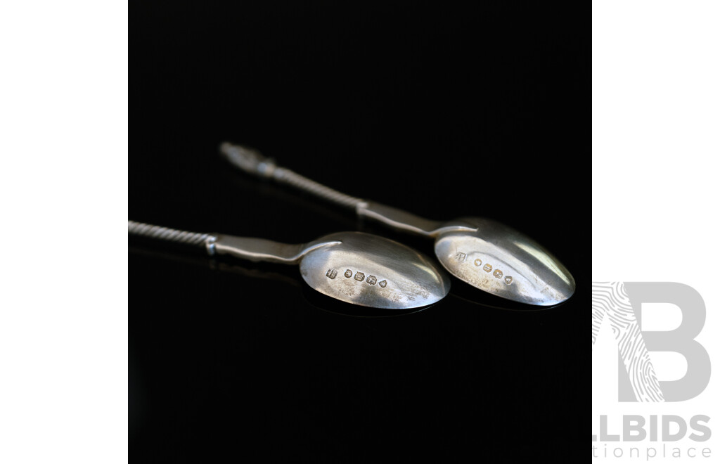 Six Sterling Silver Apostle Spoons Henry John Lias, London, 1865-66