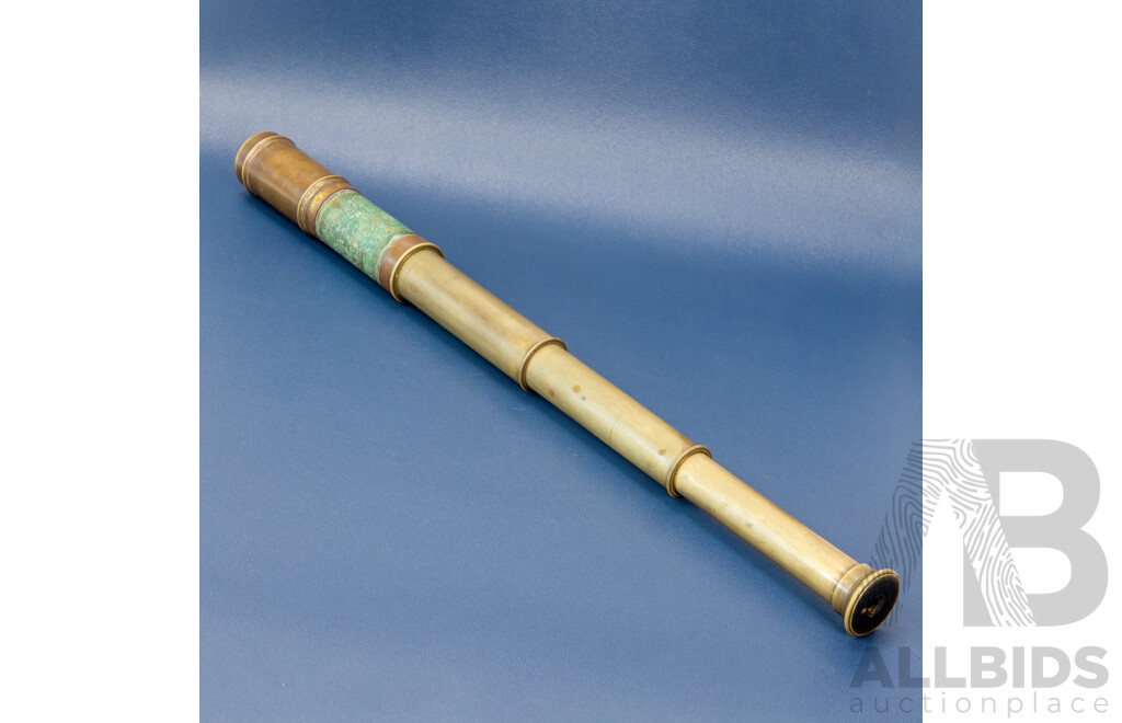 Vintage Five Part Nautical Telescope by W.E Toose, George Street Sydney