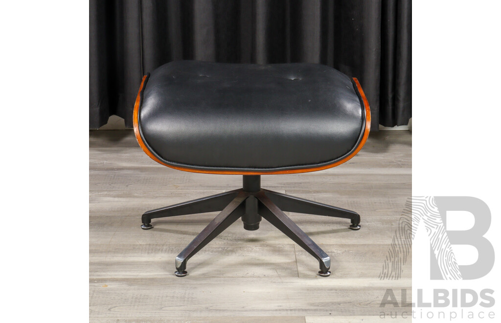 Reproduction Eames 671 Leather Top Footstool