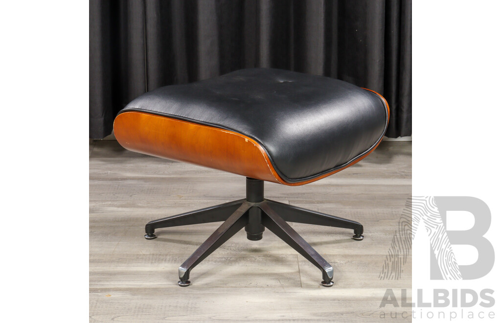 Reproduction Eames 671 Leather Top Footstool