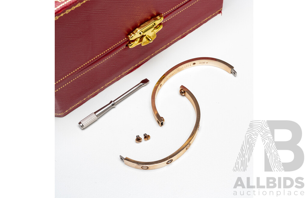 Cartier Love Bracelet in Box with Tool - Not Authentic