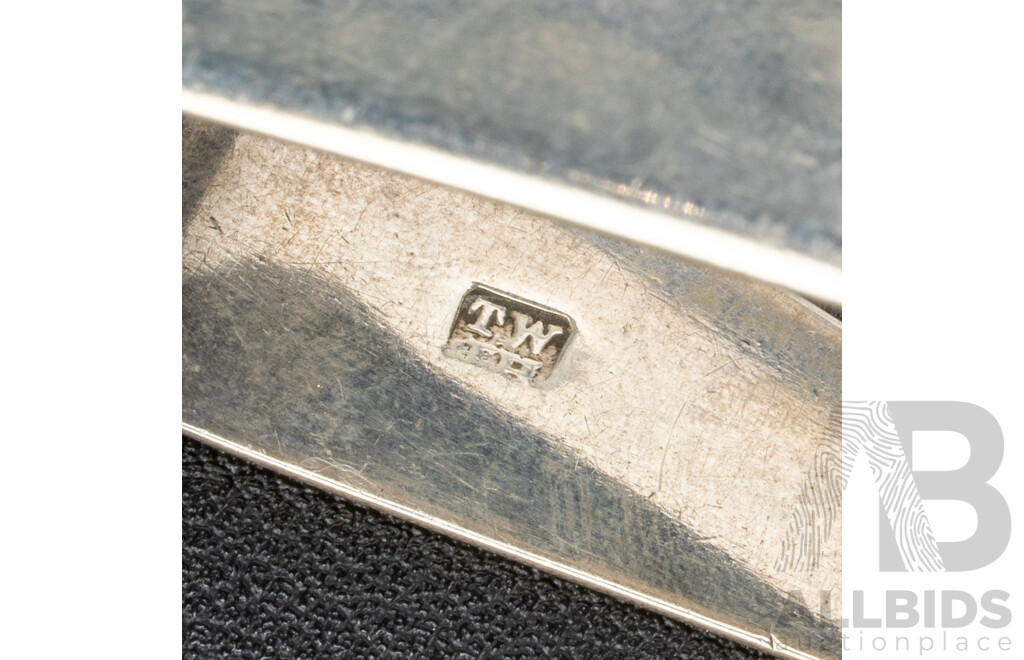 Vintage Heron Sterling Silver Twist Handle Ladle, Edinburgh with Sterling Silver Ice Tongs, Thomas Wallis & Jonathan Hayne