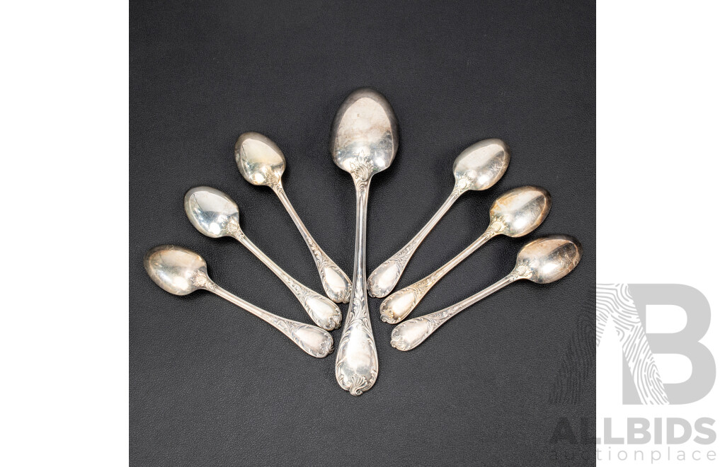 Christofle Marley Silver Plate Tea and Mains Spoons, Made in France