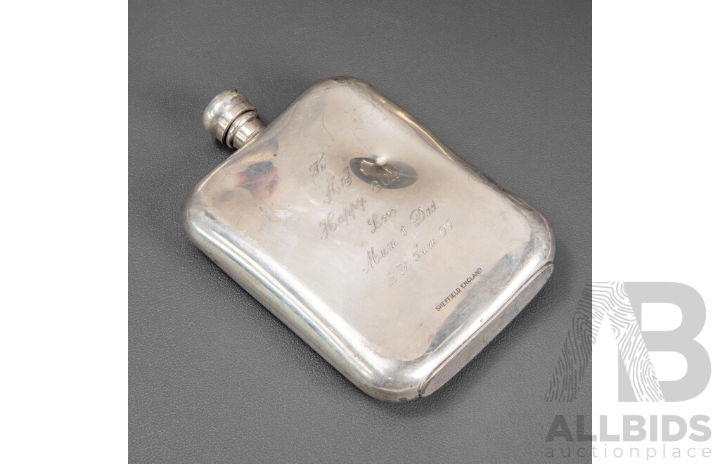 Collection of Seven Glass and Pewter Hip Flasks
