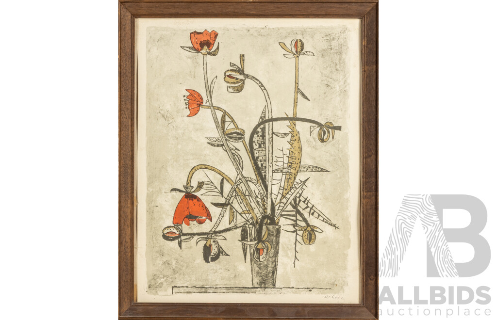 Frederico Righi (20th Century, Italian, 1908-1986), Portrait of a Couple; Nude & Pearls and Fiori, Wonderful Trio of Mid Century Signed Lithographs, 55H x 45W cm (frames) (3)