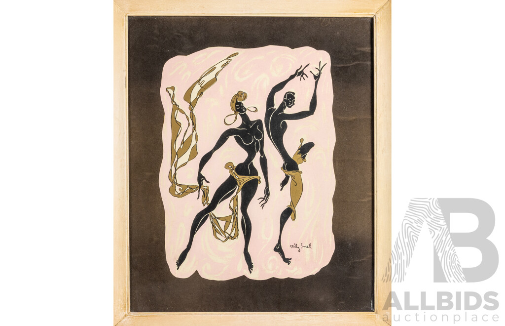 Billy Snel (20th Century, American, 1925-1999) Rhythm (c1950s), Original Lithographic Print Signed in Plate, 49H x 41W cm (frame)