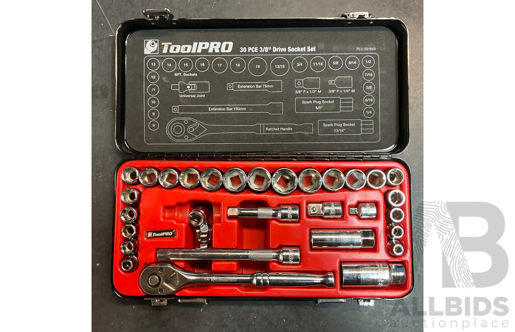 ToolPRO 30 PCE 3/8'' Drive Socket Set