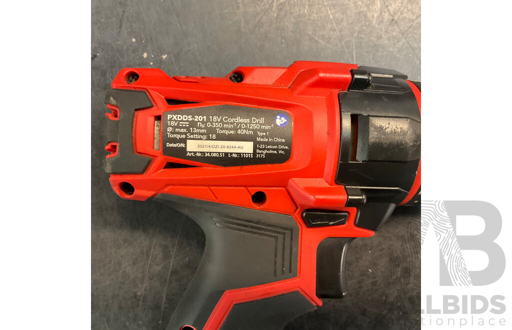 OZITO Power Xchange Power Tools - Impact Driver ,Cordless Drill, Workshop Blower, Cordless Blower with 4 Batteries and 1x Charger